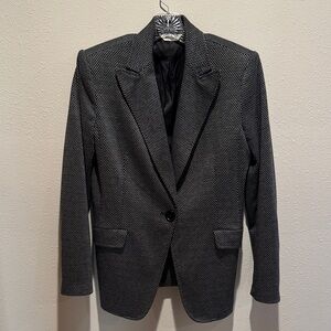 Max Studio Women’s  Black & White Textured Single-Button Blazer